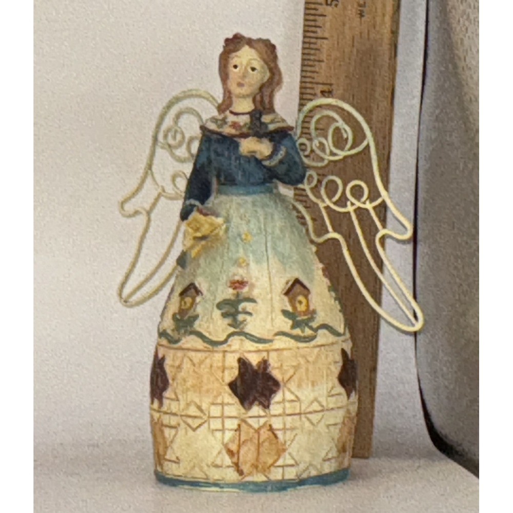 Resin Angel Figurine With Metal Wings Resin 5" Jim Shore Feel To It
